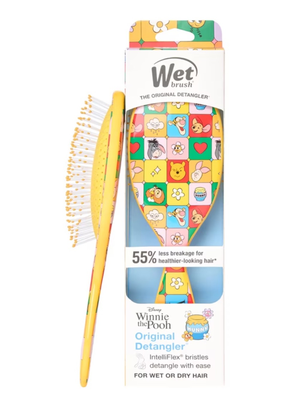 New Winnie the Pooh Yellow Kids Detangler Wet Brush